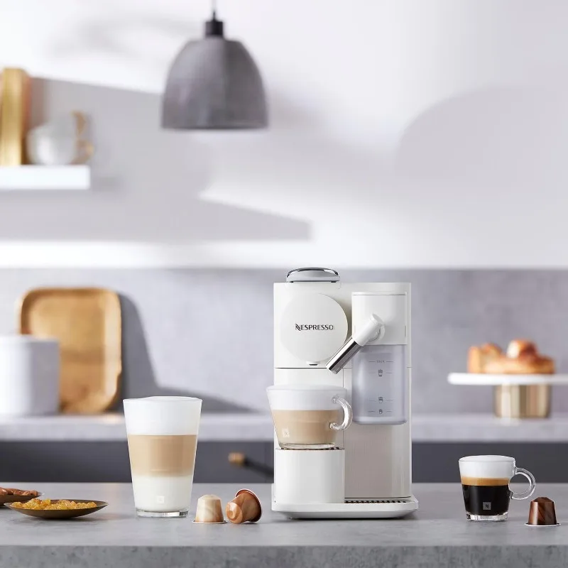Nespresso Lattissima One Original Espresso Machine with Milk Frother by De'Longhi, Silky White 2