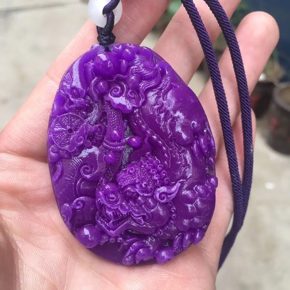 Pure Natural Stone Sugilite South Africa Shuzulai Business Is Booming Elegant Purple Lady Pendant