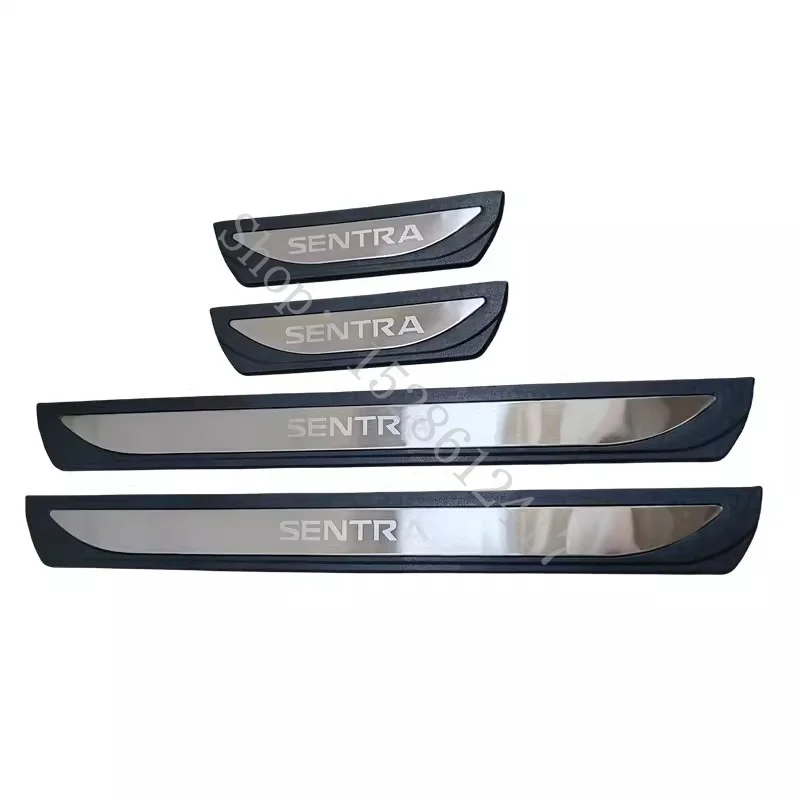 

For Nissan SYLPHY 2012 2013~2018 Plastic Stainless Steel Car Accessories Styling Auto Door Sill Pedal Welcome Scuff Plate Cover
