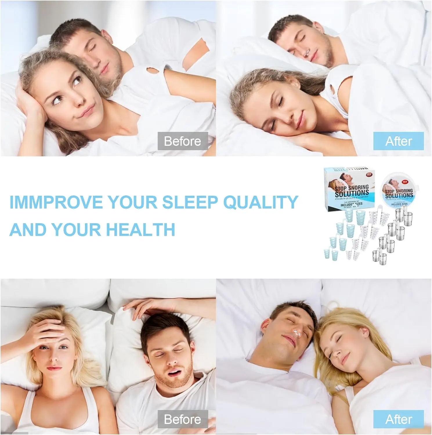 Anti Snoring Nasal Dilator 4PCS For Easy Breathing Preventing Snoring Respiratory Health Care