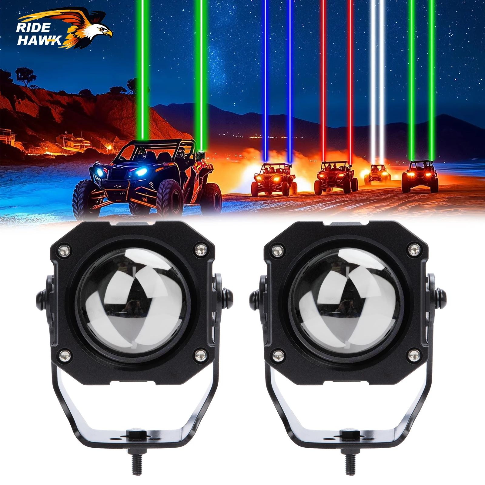 Whipless LED Pod Lights ATV 2