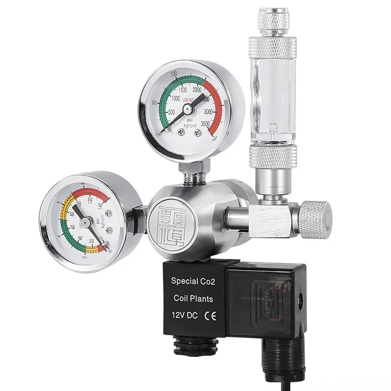 Kit Elettrovalvola Regolatore Co2 Acquario Fai-Da-Te Valvola Unidirezionale Accessori Serbatoio Di Pesce Sistema Di Controllo Co2 Valvola Di Riduzione