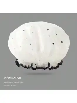 Cuffia da doccia impermeabile a doppio strato per capelli lunghi, corti e ricci: riutilizzabile e ideale per donne e ragazze 1