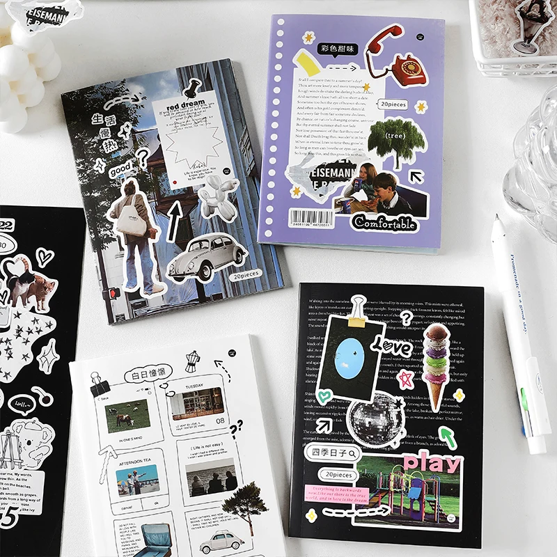25PCS/Pack Kawaii Sketchbook Stickers PVC Scrapbooking Material DIY Label  Diary Stationery Album Journal Cup Cute Laptop Sticker - AliExpress