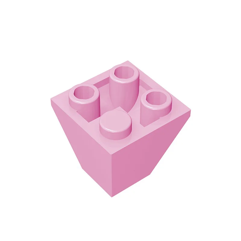 Gobricks MOC 3676 슬로프 반전 45 ° 2x2 이중 볼록 빌딩 블록 부품 DIY 벽돌 대량 모델 교육 기술 부품 완구
