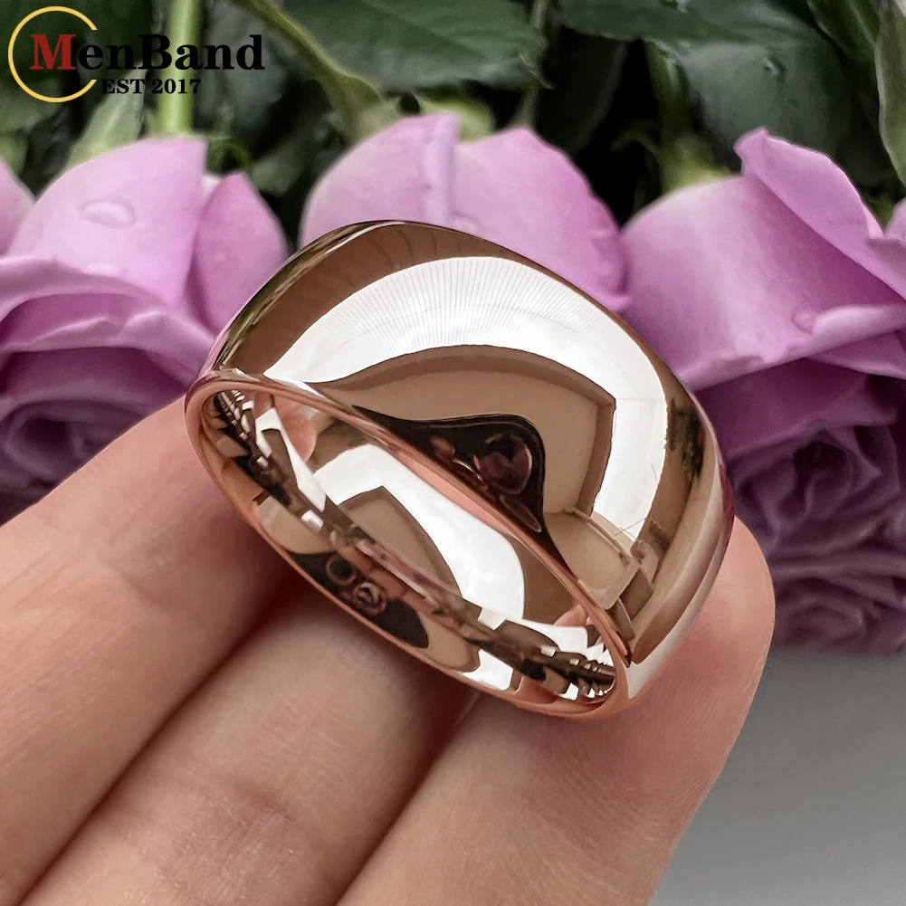 MenBand Classic 10mm Men Tungsten Rings Wedding Band Fashion Jewellery Dome High Polishing Comfort Fit 7-15