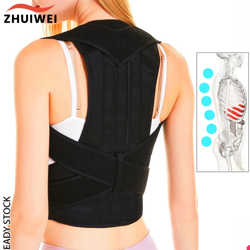 

Back Posture Corrector Support Braces Waist Lumbar Belt Shoulder Spine Pain
