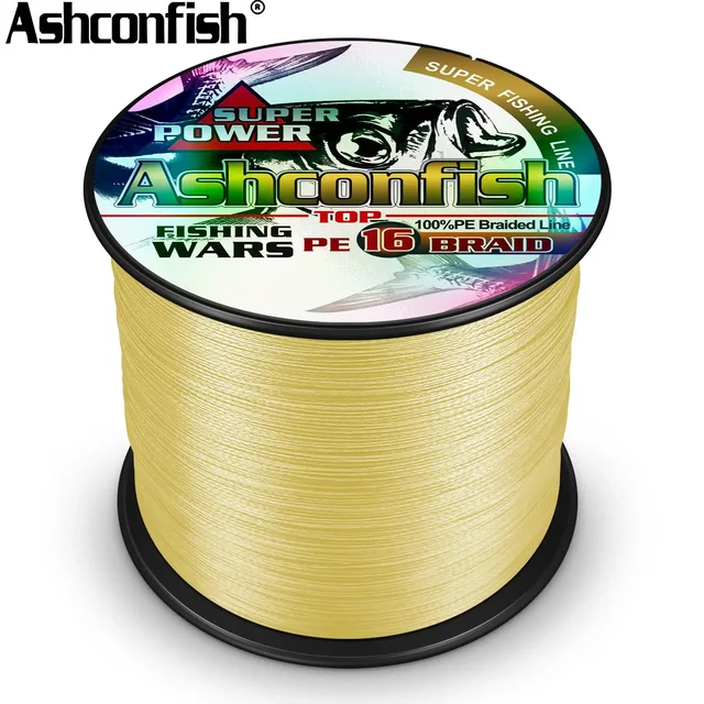 Ashconfish 釣り糸 16編 マルチカラー 1000M PE ライン Ashconfish