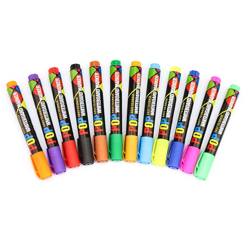 Artriink Erasable Whiteboard Markers 8/12colors Refill Ink Office School Home Student Children's Drawing Marker Pen