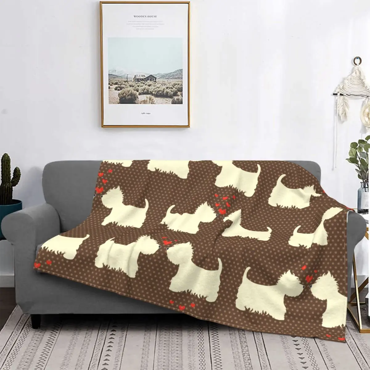 LovelyWestieWestHighlandTerrierBlanketFlannelPrintedDog