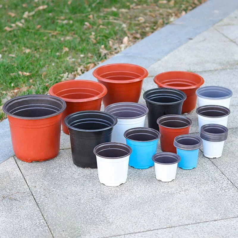 50/100pcs Flowerpot Plastic Grow Box Fall Resistant Tray Home Garden Plants Nursery Cup Transplant flower pot,hydroponic flower pot,plant pot