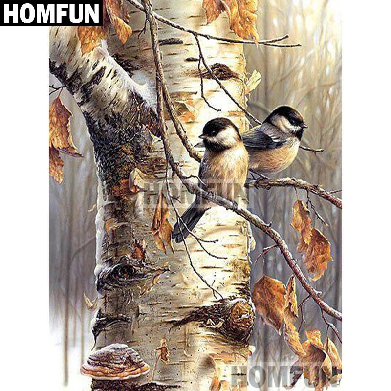 HOMFUN Full Square/Round Drill 5D DIY Diamond Painting "Autumn bird" Embroidery Cross Stitch 5D Home Decor Gift A02063 diamond painting diamond painting accessories diamond painting sealer diamond art painting kit diamond painting pen diamond painting set