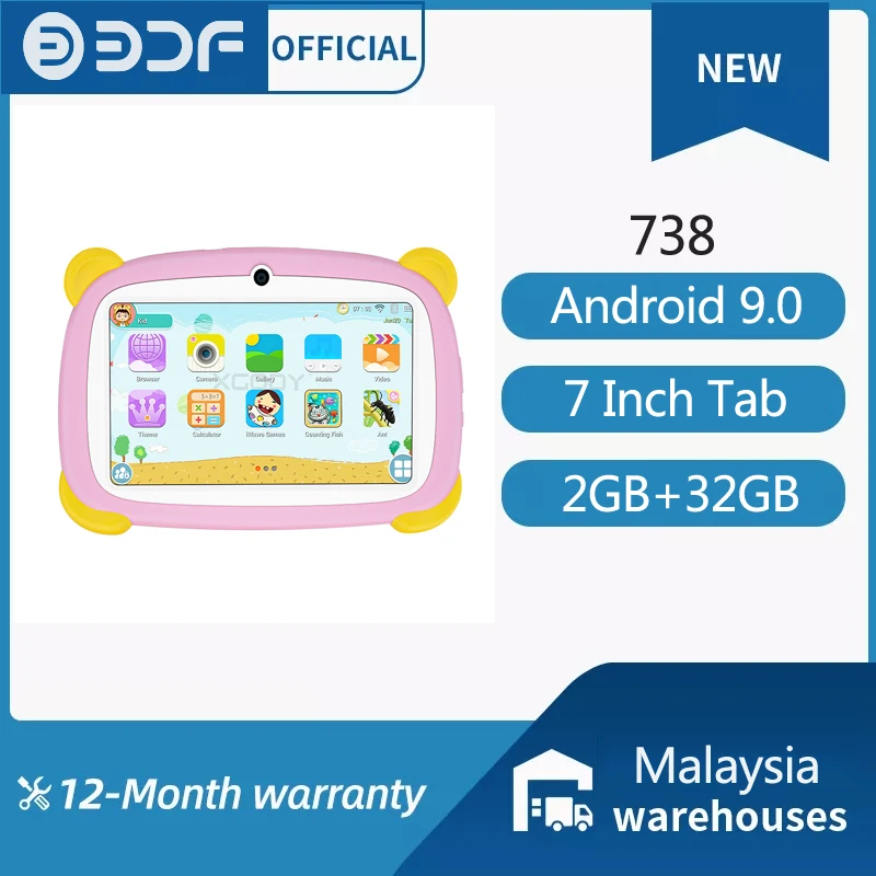 bdf-tableta-de-7-pulgadas-para-ninos-tablet-con-android-90-2gb-de-ram-32gb-de-almacenamiento-wifi-camara-dual-modo-de-control-parental-google-playstore