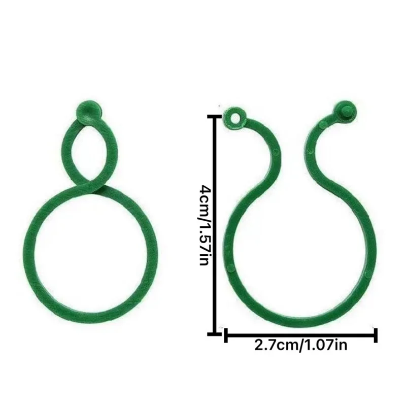 Garden Plant Clips - Green Plastic Vine Support and Holder Tool (50/100 Pack)