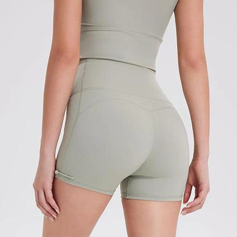 RUNNING KAKA Women's Elastic Tight High Waist Hip Lifting Sports Running Fitness Outdoor Chinese Naked Yoga Quick Drying Shorts