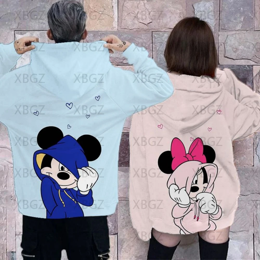 Sudadera con capucha de Minnie Mouse para hombre y mujer, suéter con estampado Stitc Mickey Y2k de Disney, ropa para parejas, 2022| | AliExpress