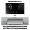 Gas Stove Natural Gas Tempered Glass Gas Stove Household Embedded Copper Cover Dual-cooker Cooktop 6