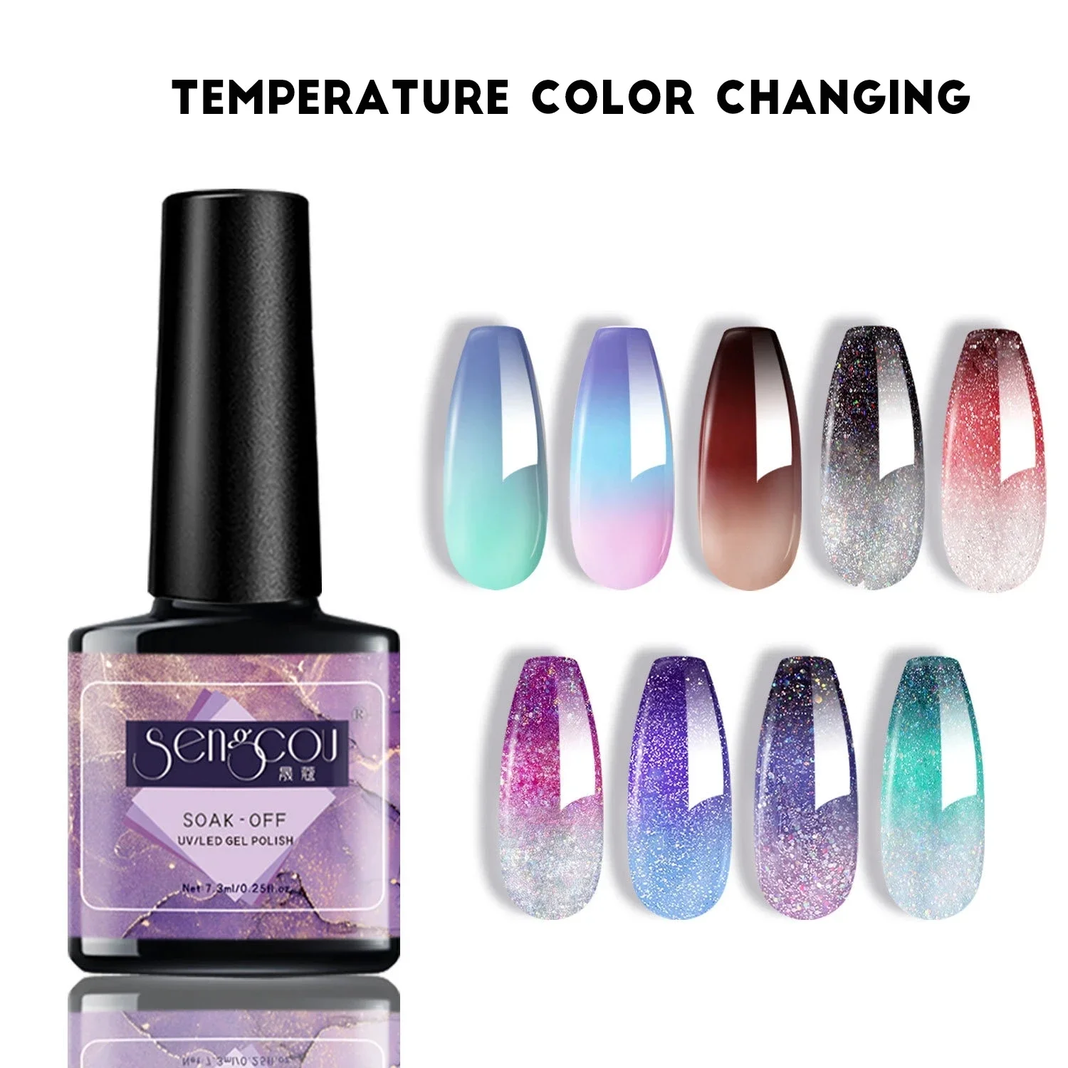 Ombre Color Changing Thermal Nail Polish - 