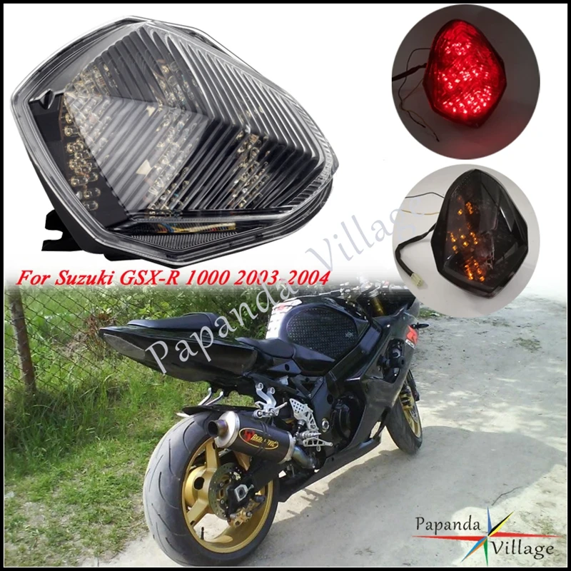 

Motorcycle LED Taillight Integrated Brake Stop Lamp Turn Signal Light For Suzuki GSX-R 1000 GSXR1000 K3 K4 2003 2004 Tail Light