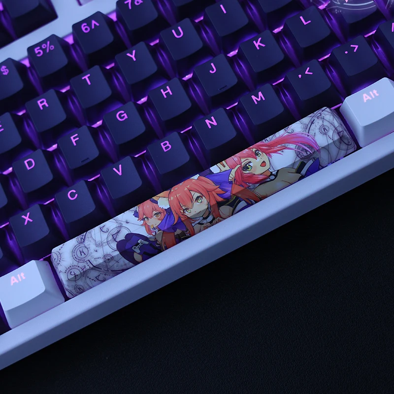 Desenhos Animados Anime Gaming Keycaps Pbt Dye Subbed Keycaps Perfil Oem Keycap Retroiluminado Destino Grande Ordem Fgo Tamamo no Mae Conjunto - Imagem 4