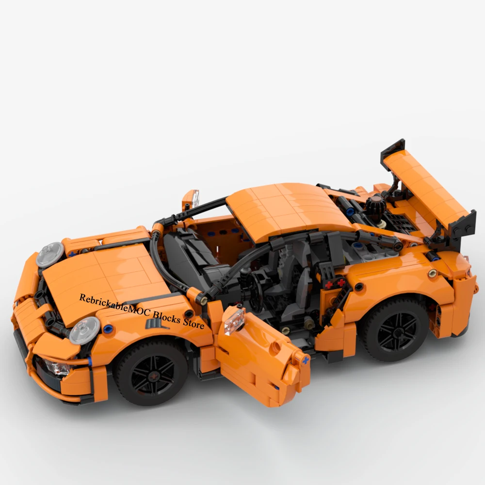 MOC Classic supercar racing 911 GT3 RS City Supercar Static Version