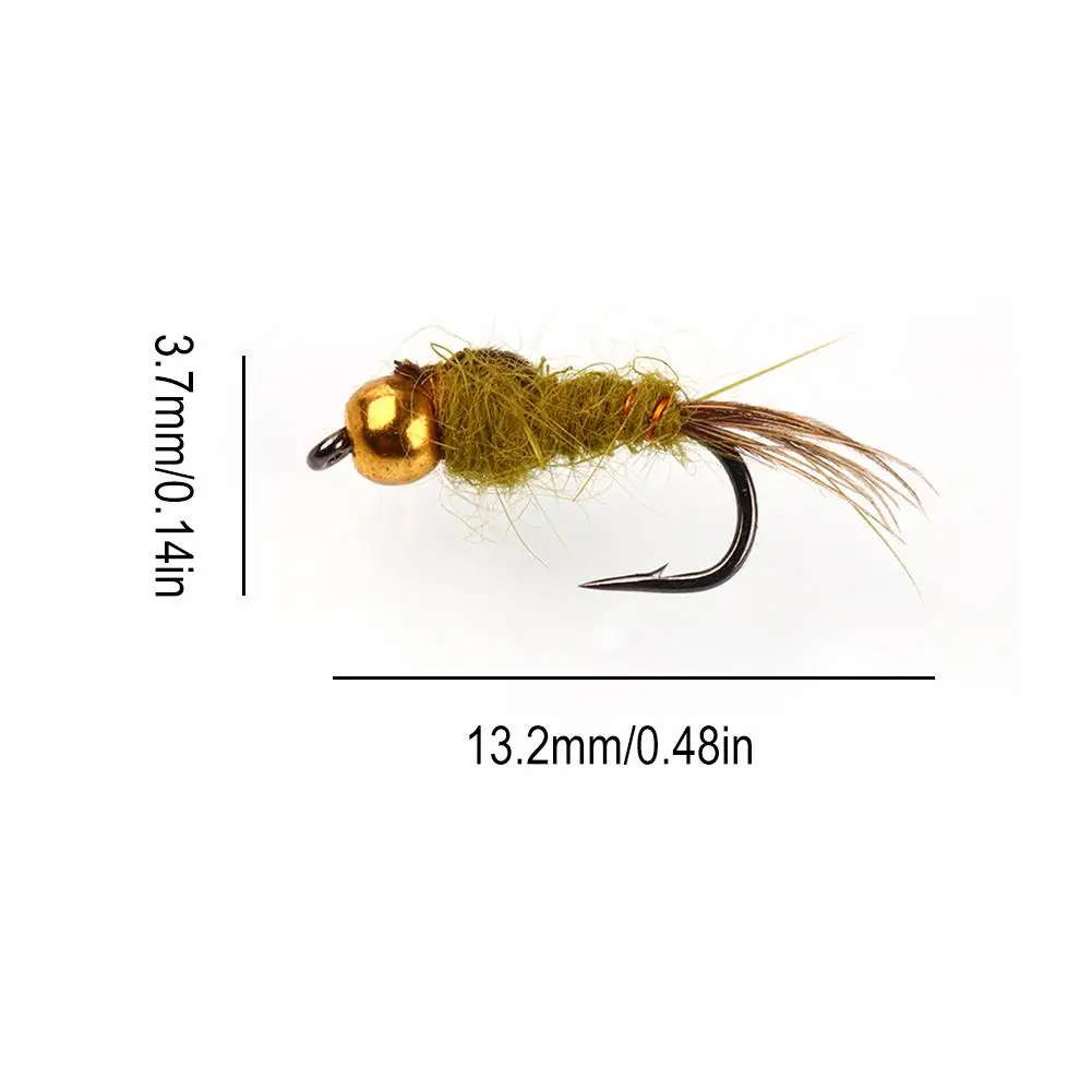 6pcs fly fishing lure Realistic Nymph Scud Fly For Trout Fishing Artificial Insect  Bait Lure Scud Worm Fishing Lure With Box - AliExpress