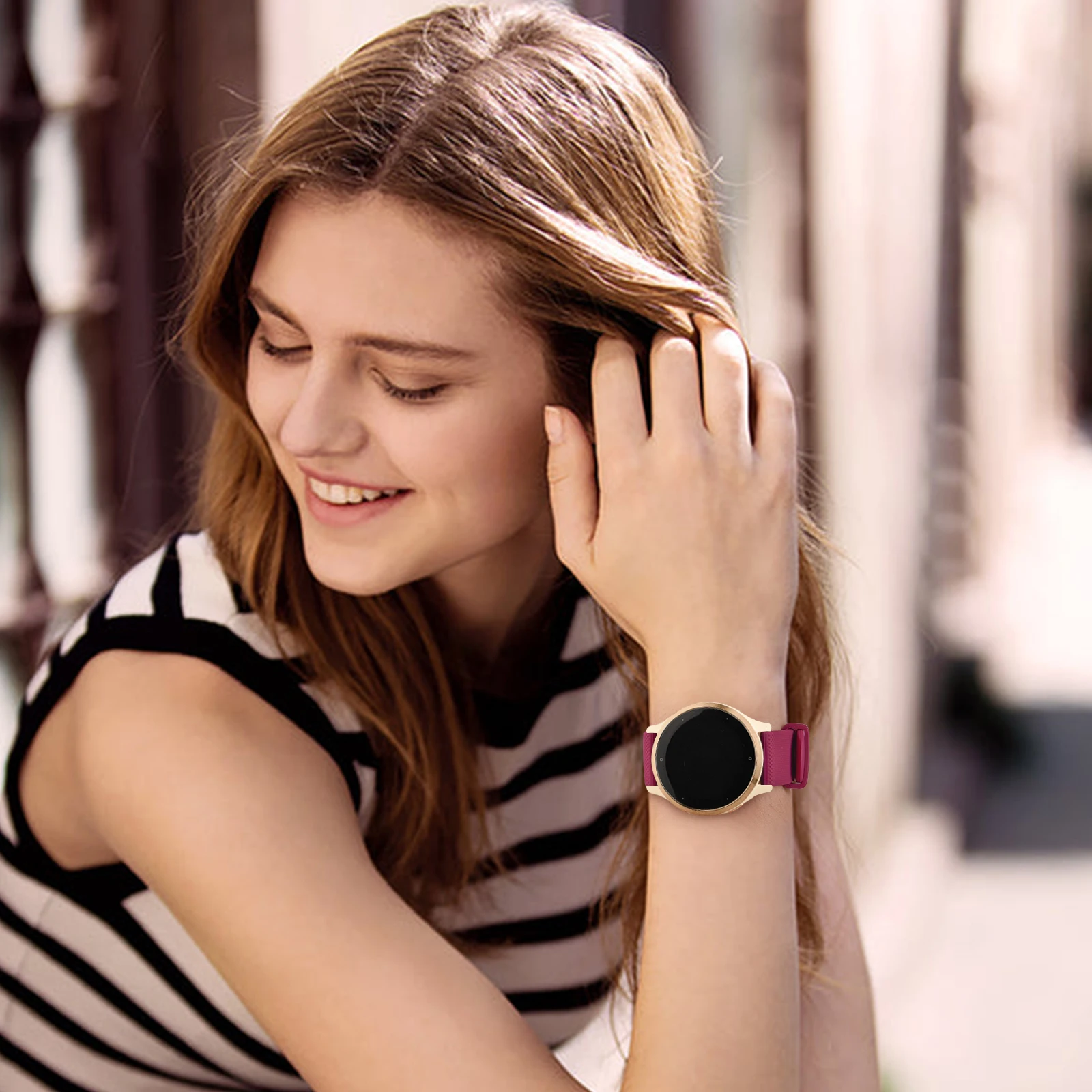 Elegant 18mm Silicone Smartwatch Strap – Premium Wristband Replacement