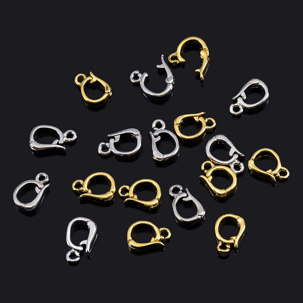 2/5/8 Stück 18K Vergoldete Ösen mit Scharnier für DIY-Halsketten, Anhänger, Charms, Verschlüsse, Schmuckherstellungsmaterialien – Detail 5