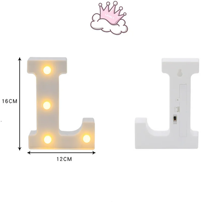 LED Letter Light Alphabet Letter LED Lights Luminous Number Lamp Decor Battery Night Light For Home Wedding Birthday Christmas Party Decoration