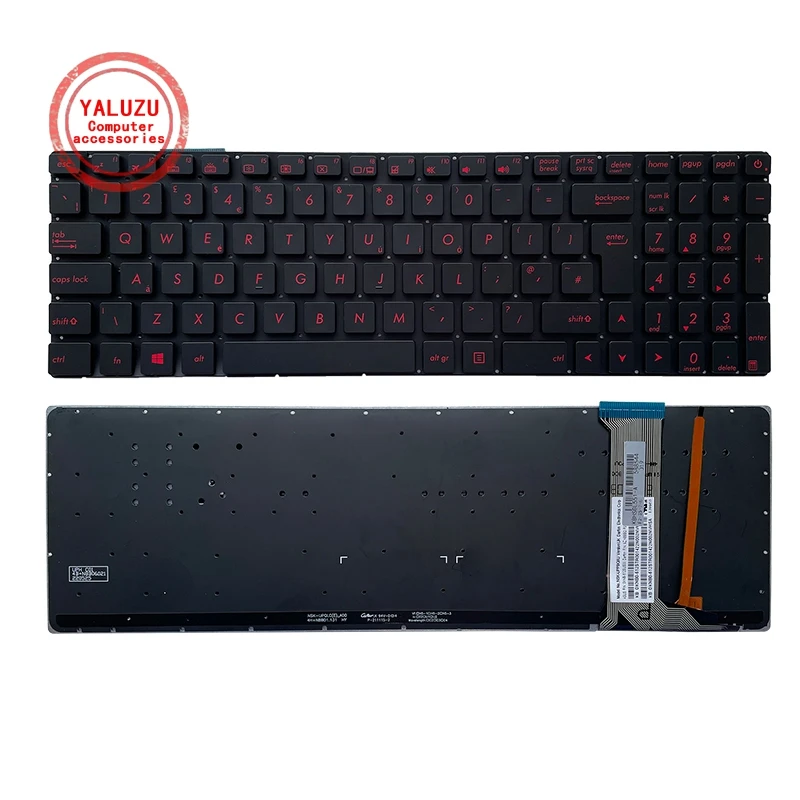 

YALUZU UK Laptop Keyboard For ASUS GL551 GL551J GL551JK GL551JM GL551JW N551 G551 GL552 GL552J GL552JX GL552V GL552VL Backlight