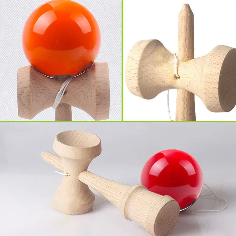 Description Picture 5 of itemKendama Toy Painted Outdoor Fitness Balls Train Agility Eye-hand Coordination Children Adults Outdoor Juggling Game Sports Ball