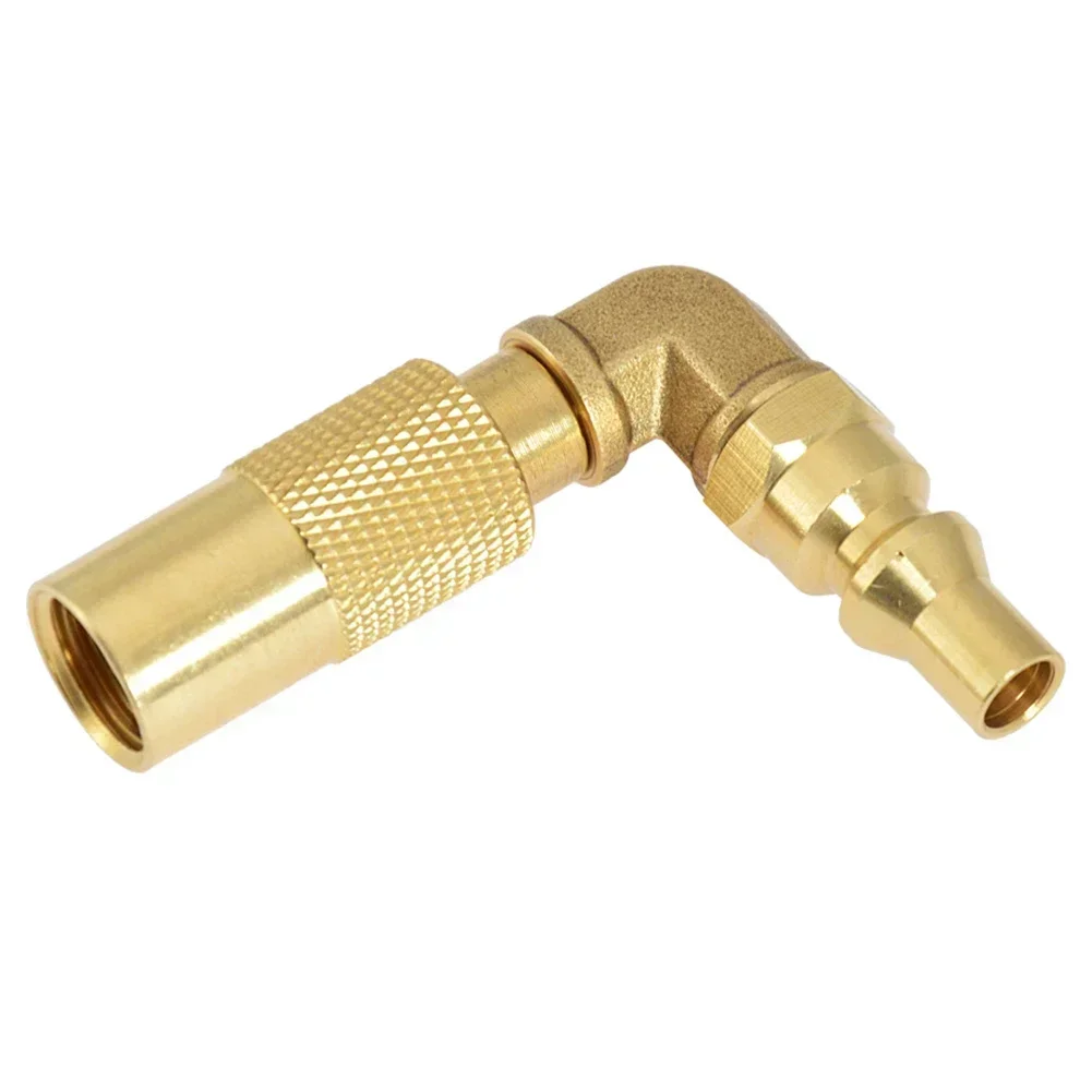 Propane Elbow Fitting Replace Low Pressure Gas Griddle Portable Quick Connect For 9/16 Inch To 1/4 Inch Propane Adapter