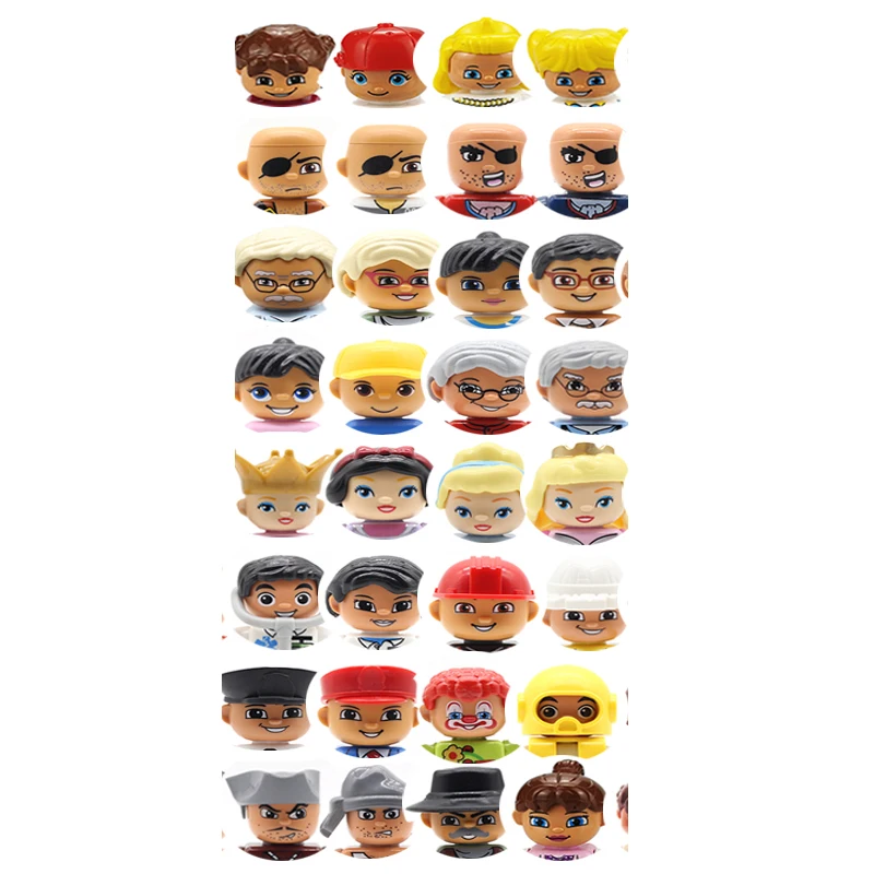 Big Size Action Figures City Princess Policemen Family Building Block Doll Character Accessory Assembly Toys for Children Gift 5