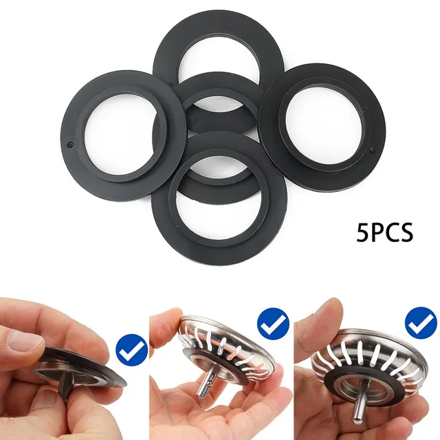 5pcs Rubber Seal Washer Gasket For Franke Basket Strainer Plug For 78 79 80 82 83mm Kitchen Bathroom Sink Drain Seal Gasket 2