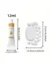 12/18/24/36 Color Acrylic paint+1 palette, 12ml/0.4oz, suitable for artists, hobbyists, fabric, canvas painting and decoration 2