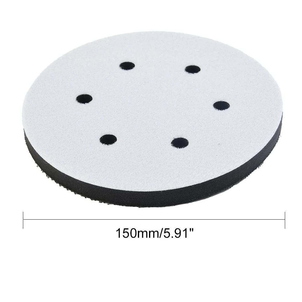 

6 Inch Soft Sponge Interface Pads 6 Holes Sanding Pad Sander Discs Polishing Buffer Backing Mat Abrasive Tools