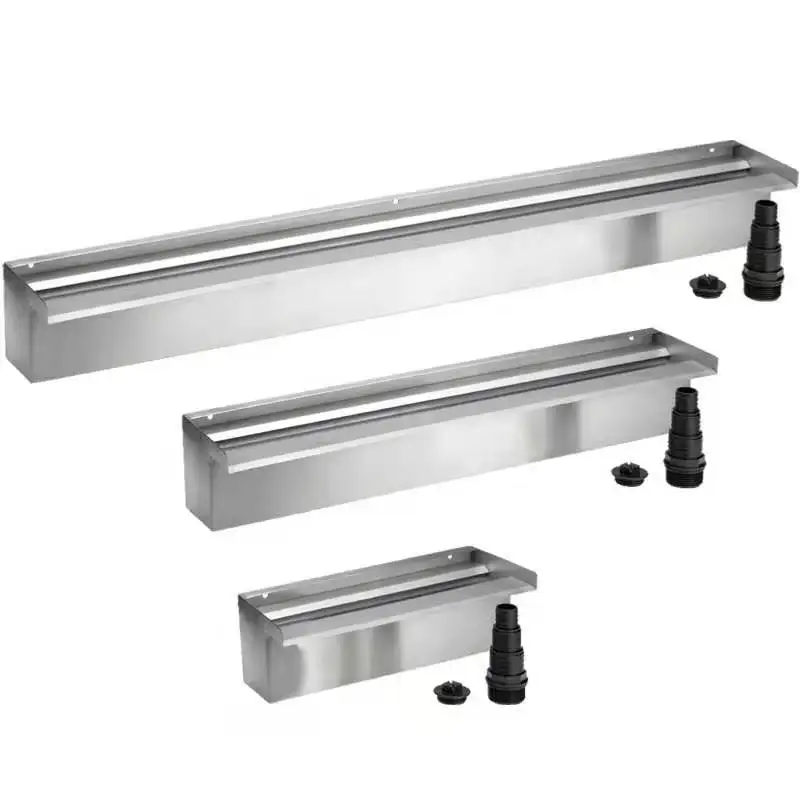 

For Waterfall Wall Fountain Stainless Steel Water Outlet Waterfall Landscape Water Fish Pond Water Landscape Bath Curtain Wate