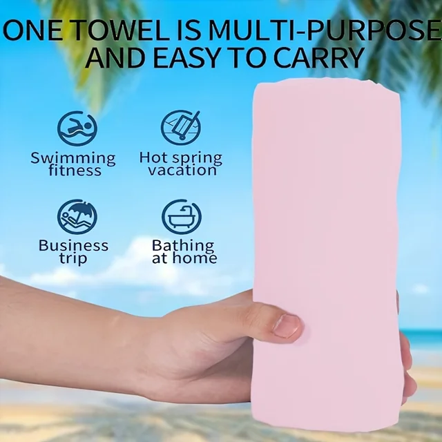 Outdoor Sports Soft Quick Dry Towel Pink Microfibre Swimming Running Sports Accessories Beach Towel Can be used for fitness 2