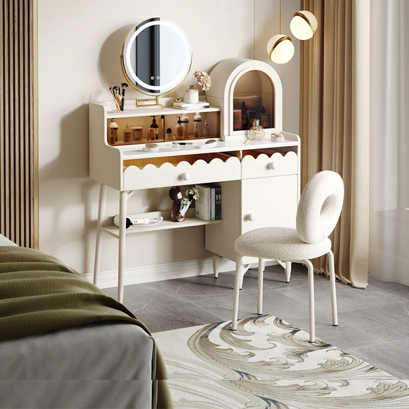 

storage cabinet integrated bedroom modern simple light luxury small apartment type slate solid wood powder t