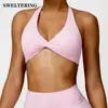 Yoga Bra Push-up Sports Fitness Vest Nylon Gym Workout Sports Underwear Sexy Breathable Quick Dry Athletic Training Crop Top