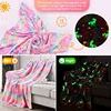 New spacecra Glow in The Dark Blanket Unicorn Gift for Kid Birthday Bedroom Decor Unicorns Toys Soft Cozy Luminous Throw Blanket 2