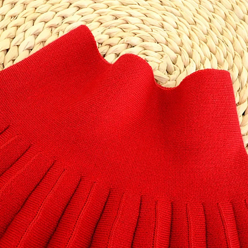 Small size Spring Autumn Winter Children Skirts Casual Color Red & Black Skirts For Girls New 2T-7T Kids Girls Pleated