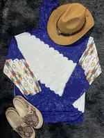 Sudadera con capucha de cuello redondo para mujer, informal, a la moda, estilo étnico occidental, estampado retro, top con capucha para mujer 2