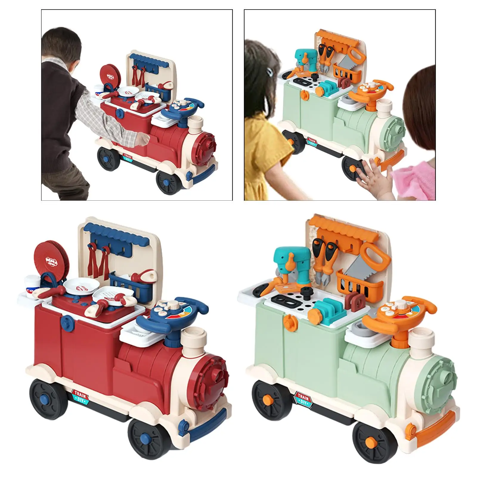 Children's Train Can Accommodate People 3D Craft Kits Kids Scooter Baby Seat