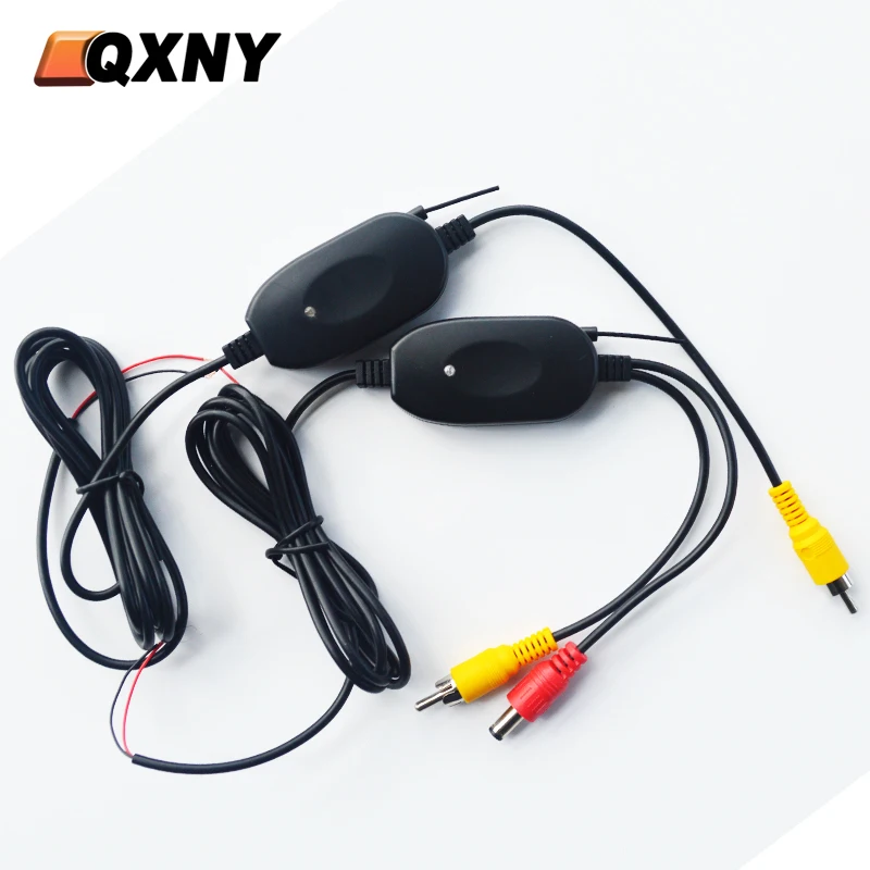 

QXNY 2.4G Wireless Car Rear View Camera Color RCA Video Transmitter Receiver Kit for Multimedia Monitor Rearview Backup Camera