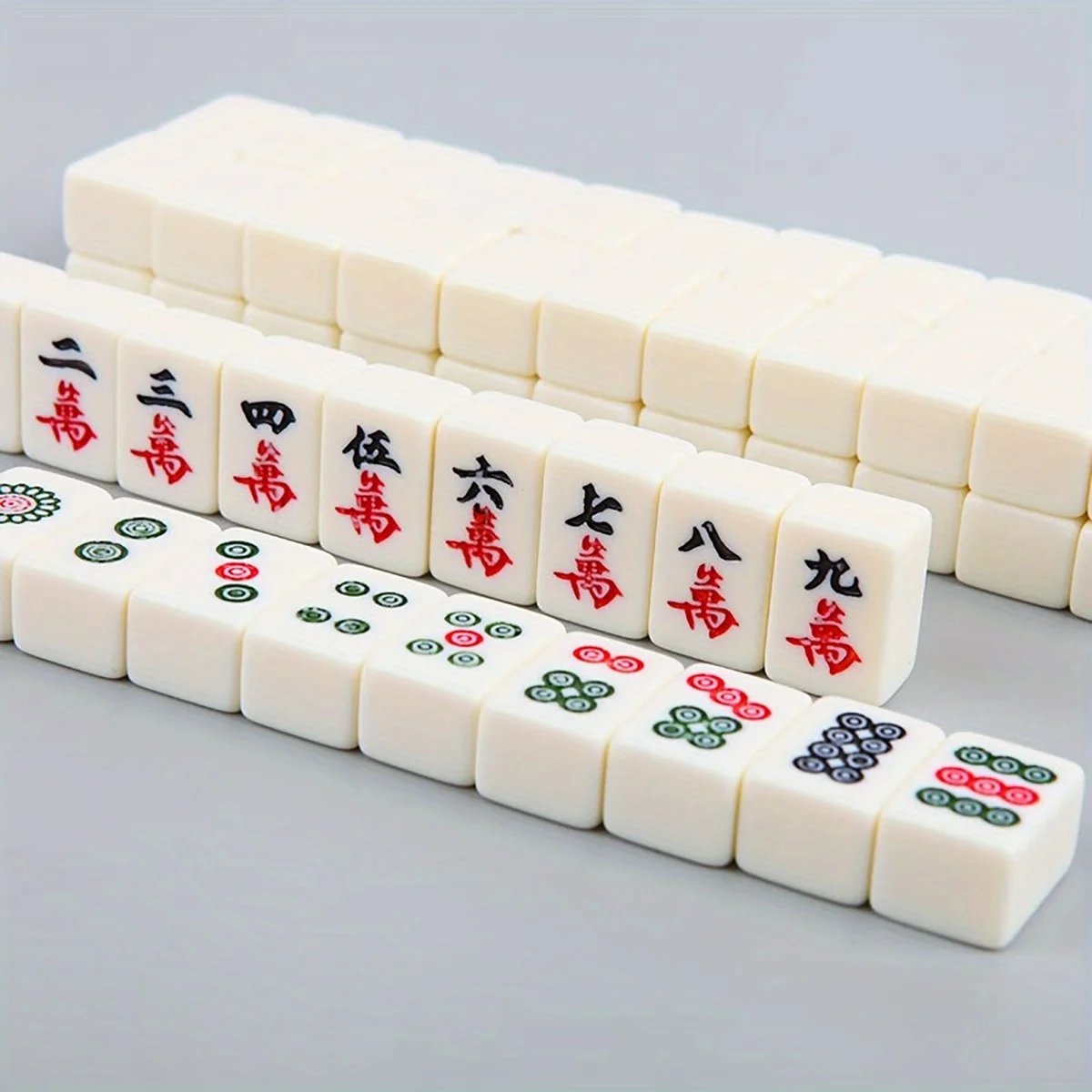 Compact Mahjong Set with Storage Box - 144 Tiles for Travel and Home Play 4