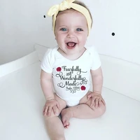 Fearfully and Wonderfully Made Bodysuit Faith Baby Romper Christian Baby Gift Religious Newbron Jumpsuit Boys Girls Clothes 1
