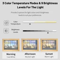 Decorative Led Light Painting USB Plug Dimming Wall Artwork Table Lamp Gift Indoor Sunlight Window Wooden Photo Night Luminous 2