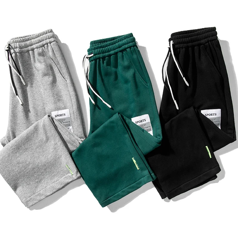 Spring New Korean Men's Knitted Sweatpants Oversize Fashion Elastic Waist Casual Pants Male 8XL best sweatpants for men