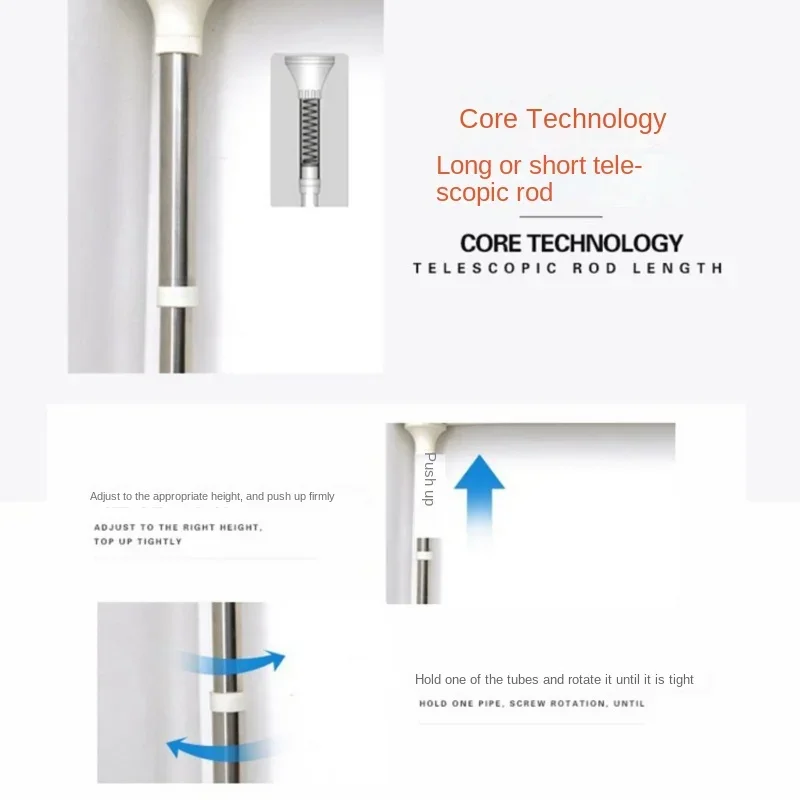 Adjustable Telescopic Bathroom Shelf, No-Drill Shower Corner Storage, 4-Shelf Shower Organizer for Space, 105cm-320cm Height